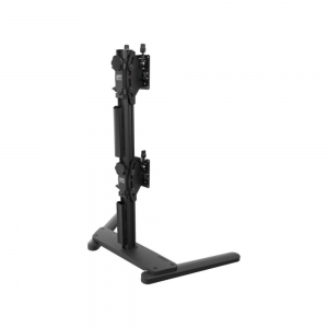 Atdec AWMS-2-BT75-FS-B Super Heavy-Duty Dual Stacked Mount on Freestanding Base - Black - Image 1