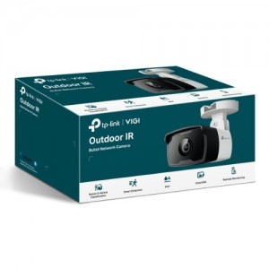 TP-LINK VIGI C340I(4MM) VIGI 4MP C340I(4mm) Outdoor IR Bullet Network Camera, 4mm Lens, Smart Detection, 3YW - Image 1