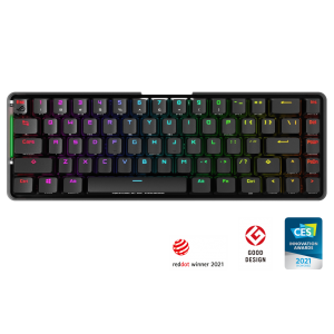 ASUS ROG FALCHION NX/NXRD M601 ROG FALCHION NX Red Switch Compact 65% Wireless Mechanical Gaming Keyboard, 68 Keys, Interactive Touch panel, 450 Hours, ROG NX Switches, RG - Image 1