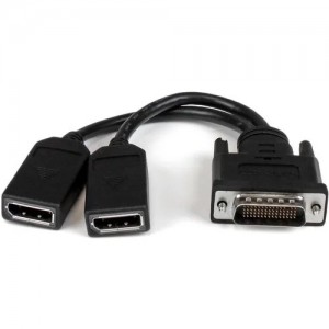 StarTech DMSDPDP1 8" (20 CM) DMS-59 TO DUAL DISPLAYPORT ADAPTER CABLE - 4K X 2K VIDEO - LFH DMS - Image 1