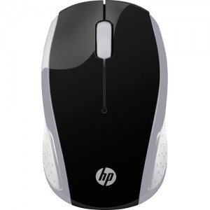 HP 2HU84AA Wireless Mouse 200 2.4GHz 3 Bottons USB Wireless 2xAAA 1000 dpi Up to 12M Battery Life Dongle all-day comfort design Black/Silver - Image 1