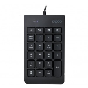 Rapoo K10 Wired Numeric NumberPad Keyboard - Spill Resistant Design, Laser Carved Keycap, Spill-Resistant Design, USB-A - Image 1