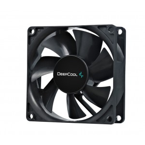 DEEPCOOL DP-FDC-XF80 80mm Hydro Bearing Case Fan Molex 20dB 1800rpm 82g, High Quality Black Material, Low RPM - Image 1