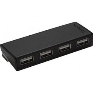 Targus ACH114AU 4-Port USB Hub Black - Compatible with PC and MAC - Image 1
