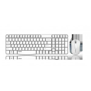 Rapoo X1800S-WHITE X1800S 2.4GHz Wireless Optical Keyboard Mouse Combo Black - 1000DPI Nano - Image 1