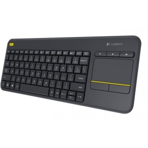 Logitech 920-007165 K400 Plus Wireless Keyboard with Touchpad & Entertainment Media Keys Tiny USB Unifying receiver for HTPC connected TVs replaces KBLT-K830BT - Image 1