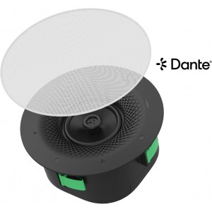 Yealink CS10-D Dante ceiling speaker, 6.5in coaxial driver, DSP, PoE, Dante audio networking, 91dB SPL, conference rooms, Teams Rooms - Image 1