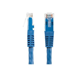 StarTech C6PATCH2BL 2FT CAT6 ETHERNET CABLE - BLUE CAT 6 GIGABIT ETHERNET WIRE -250MHZ 100W POE R - Image 1