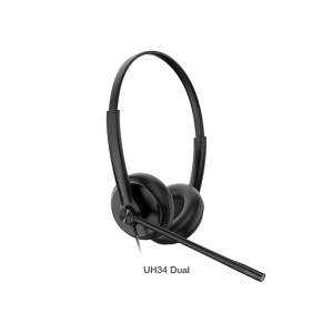 Yealink UH34-D-MS UH34 Dual Teams USB Headset, Lightweight, All Day Wearing Comfort, Ear Wideband Noise Cancelling Microphone, Leather Ear Cushions, USB-A - Image 1