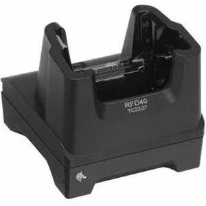 Zebra CR40-1S0T-TC2-G-02 RFD40 1 DEVICE SLOT/0 TOASTER SLOTS CHARGE ONLY CRADLE WITH SUPPORT FOR TC22/27 AND HC20/50. REQUIRES POWER SUPPLY (PWR-BGA12V50W0WW) DC LINE CORD (CBL-DC-388A1-01) AND COUNTRY SPECIFIC LINE CORD. - Image 1