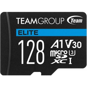 TEAM TEAUSDX128GIV30A103 Elite 128GB Micro SDXC UHS-I U3 V30 A1 Memory Card - Image 1
