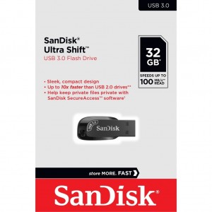 Sandisk SDCZ410-032G-G46 32GB Ultra Shift USB 3.0 Flash Drive - Image 1