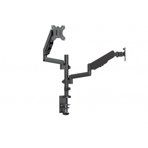 Brateck LDT16-C024 Dual Monitor Full Extension Gas Spring Dual Monitor Arm (independent Arms) Fit Most 17'-32' Monitors Up to 8kg per screen VESA 75x75/100x100 - Image 1