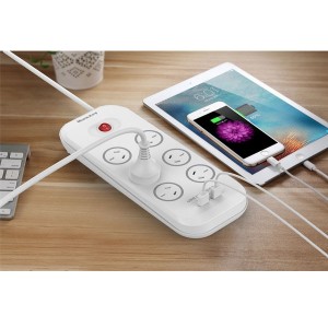 Huntkey PSUHUNSAC607 6-Outlet Surge Protector with 2 USB Charging Outlets (SAC607) - Image 1