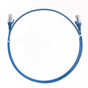 8ware CAT6THINBL-3M CAT6 Ultra Thin Slim Cable 3m / 300cm - Blue Color Premium RJ45 Ethernet Network LAN UTP Patch Cord 26AWG for Data - Image 1
