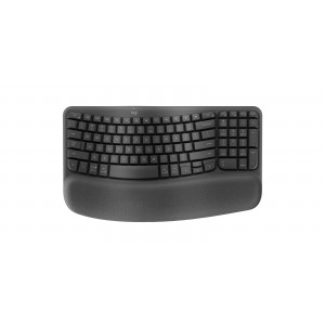 Logitech 920-012281 Ergo Series Wave Keys Wireless Ergonomic Keyboard (Graphite) - Image 1