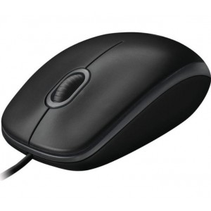 Logitech 910-006605 B100 Optical USB Mouse 800dpi for PC Laptop Mac Tux Full Size Comfort smooth mover 3yr wty - Image 1