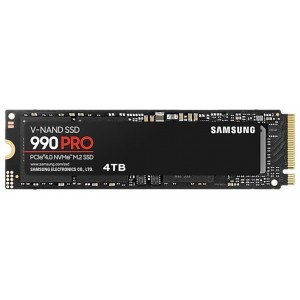 Samsung MZ-V9P4T0BW 990 Pro 4TB Gen4 NVMe SSD 7450MB/s 6900MB/s R/W 1600K/1550K IOPS 2400TBW 1.5M Hrs MTBF for PS5 5yrs Wty - Image 1