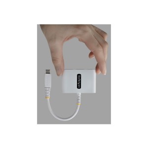 StarTech 168W-USBC-MULTIPORT USB-C HDMI MULTIPORT HUB, 140W, 4K 60HZ, USB 5GBPS, WHITE, 3 YR - Image 1