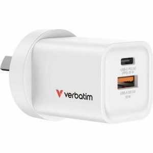 Verbatim 67015 GAN CHARGER 2 PORT 35W USB A/C - Image 1
