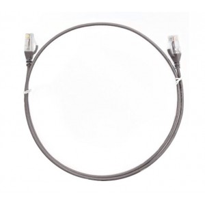 8ware CAT6THINGE-025M CAT6 Ultra Thin Slim Cable 0.25m / 25cm - Grey Color Premium RJ45 Ethernet Network LAN UTP Patch Cord 26AWG for Data - Image 1