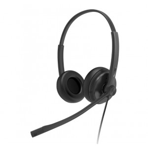Yealink UH34-SE-D-MS (UH34 SE Dual Teams) Microsoft Certified Teams USB Wired Headset, Dual, USB-A, 3.5mm Jack, Noise-Cancelling Mic & Leather Ear Cushion - Image 1