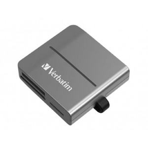 Verbatim 65678 USB 3.2 Gen 1 All- in-1 Card Reader SD, SDHC, SDXC, microSD, microSDHC, microSDXC, CF-1, Memory Stick, MS-Pro Duo, xD, and M2. - Image 1