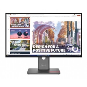 Lenovo 64B3GAR2AU ThinkVision P27QD-40 27' QHD Monitor IPS 2560x1440 16:9 Height Adjustable Tilt Swivel Pivot Daisy Chain 140W PD DP HDMI USB-C Hub LAN VESA - Image 1
