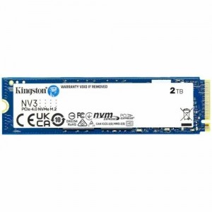 Kingston SNV3S/2000G NV3 2 TB Solid State Drive - M.2 2280 Internal - PCI Express NVMe (PCI Express NVMe 4.0 x4) - Notebook, Desktop PC Device Supported - 640 TB TBW - 1 Each - Image 1
