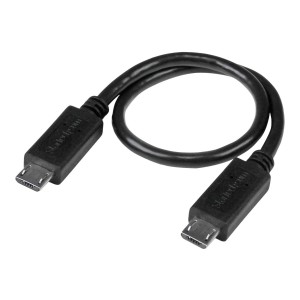 StarTech UUUSBOTG8IN USB OTG CABLE - MICRO USB TO MICRO USB - M/M - 8 IN. - Image 1
