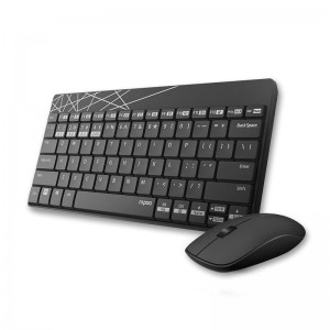 Rapoo 8000M Compact Wireless Multi-mode Bluetooth, 2.4Ghz, 3 Device Keyboard and Mouse Combo - Image 1