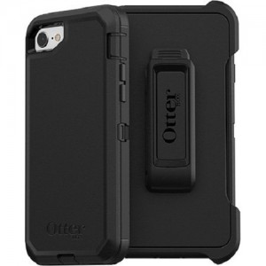 Otterbox 77-56603 Defender Apple iPhone SE (3rd & 2nd Gen) and iPhone 8/7 Case Black-, DROP+ 4X Military Standard, Included Holster, 7 Years Warranty - Image 1