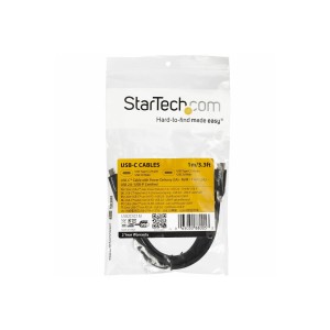 StarTech USB2C5C1M 1M 3FT USB C TO USB C CABLE - 5A PD - USB 2.0 USB-IF CERTIFIED 2 YR - Image 1