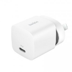 Belkin WCA012AUWH BOOSTCHARGE USB-C CUBIC WALL CHARGER 25W, WHITE - Image 1