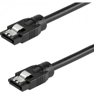 StarTech SATRD30CM 0.3 m Round SATA Cable - Latching Connectors - 6Gbs SATA Cord - SATA Hard Drive Power Cable - Lifetime Warranty - Cable for Server, Hard Drive, DVD, Computer, Storage Equipment, Storage Array - First End: 1 x 7-pin SATA 3.0 -  - Image 1