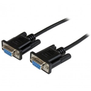 Astrotek AT-DB9NULL-FF-3 3m Serial RS232 Null Modem Cable - DB9 Female to Female 9 pin Wired Crossover for Data Transfer btw 2 DTE devices Computer Terminal Printer - Image 1