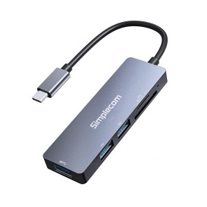 Simplecom CH255 USB-C 5-in-1 Multiport Adapter 3-Port USB-A Hub with SD MicroSD Card Reader - Image 1