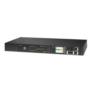 APC AP4423A Netshelter Automatic Transfer Switch, 1U RM, 2x 230V/16A Input, 1x IEC C19 & 8x IEC C13 Output - Image 1