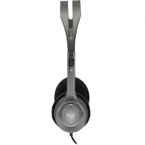 Logitech 981-000459 H110 Stereo Headset Over-the-head Headphones 3.5mm Versatile Adjustable Microphone for PC Mac - Image 1