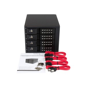 StarTech HSB4SATSASBA MOBILE RACK BACKPLANE, 4 BAY, TRAYLESS, 3.5" SATA, 2YR - Image 1