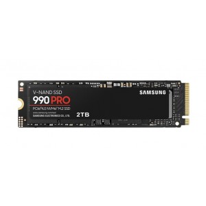 Samsung MZ-V9P2T0BW 990 Pro 2TB Gen4 NVMe SSD 7450MB/s 6900MB/s R/W 1550K/1200K IOPS 1200TBW 1.5M Hrs MTBF for PS5 5yrs Wty - Image 1