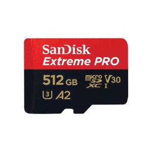 Sandisk SDSQXCD-512G-GN6MA Extreme PRO microSDXC™ UHS-I CARD 512GB Write speeds of up to 140MB/S Great for capturing 4K UHD video Lifetime Limited Warranty - Image 1