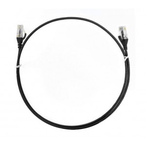 8ware CAT6THINBK-10M CAT6 Ultra Thin Slim Cable 10m - Black Color Premium RJ45 Ethernet Network LAN UTP Patch Cord 26AWG for Data Only - Image 1