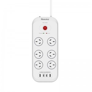 Huntkey PSUHUNSAC607C SAC607C 6 Outlets Surge Protector Powerboard with 2x USB-A & 2x USB-C - Image 1