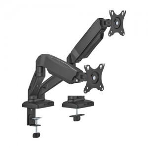 Brateck LDT13-C024E Economy Dual-Screen Spring-Assited Monitor Arm Fit Most 17"-32" Monitor Up to 9 kg VESA 75x75/100x100