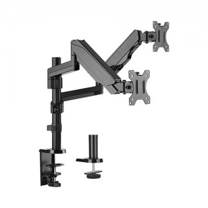 Brateck Dual Minitor  Full Extension Gas Spring Dual Monitor Arm (independent Arms) Fit Most 17'-32' Monitors Up to 8kg per screen