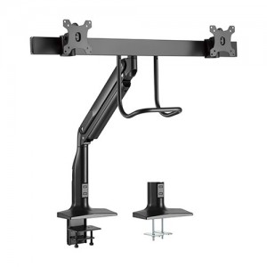 Brateck Dual Monitors Select Gas Spring Aluminum Monitor Arm Fit Most 17鈥-35鈥 Monitors Up to 10kg per screen VESA 75x75/100x100