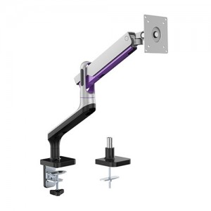 Brateck Single Monitor Premium Aluminum Spring-Assisted Monitor Arm Fit Most 17' - 32' Montor Up to 9Kg Per screen (Sliver)