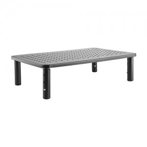 BRATECK STB-081 Height Adjustable Steel Monitor/Laptop Stand (370x235x120mm) Fit Screen Size 13"-32" Weight CapacityUp to 20kg- Black