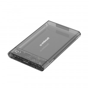 MBEAT MB-HDD-25A1BS A1 See-Through Tool Free USB 3.0 2.5" SATA HDD Enclosure - Black USB Port: USB 3.0 Data Speed: Maximum up to 5Gbps Product Weight: 53g